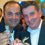 Otvorenie nového baru a reštaurácie Caiman v Bratislave. S Patrikom Hermanom krstíme malých Kaimanov. 30.4.2009
