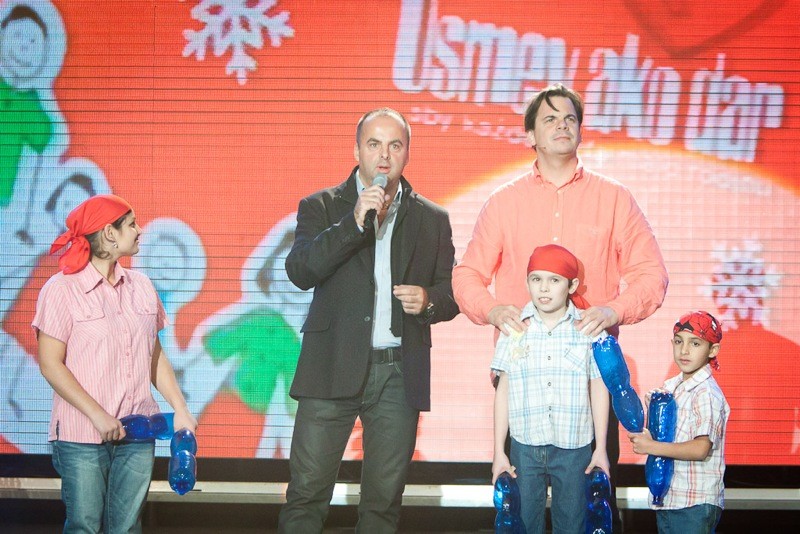 S Danom Danglom a deťmi sme vytvorili nový slovenský rekord. 16.11.2011, Bratislava.