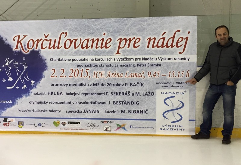 Korčulovanie pre nádej. S nadaciou vyskum rakoviny. 2.februara.2015. Bratislava.